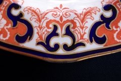 ROYAL CROWN DERBY #3973 IMARI- ORANGE/COBALT SCROLLS- DINNER PLATE   .....   http://jaapiesfinechinastore.com