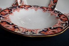 ROYAL CROWN DERBY #3973 IMARI- ORANGE/COBALT SCROLLS-  LARGE RIM SOUP BOWLS  10  3/8"   .....   https://www.jaapiesfinechinastore.com