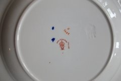 ROYAL CROWN DERBY #3973 IMARI- ORANGE/COBALT SCROLLS-  LARGE RIM SOUP BOWLS  10  3/8"   .....   http://jaapiesfinechinastore.com