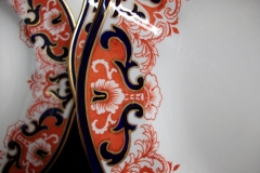 ROYAL CROWN DERBY #3973 IMARI- ORANGE/COBALT SCROLLS- LUNCH PLATE   .....   https://www.jaapiesfinechinastore.com