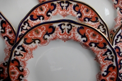 ROYAL CROWN DERBY #3973 IMARI- ORANGE/COBALT SCROLLS- LUNCH PLATE   .....   https://www.jaapiesfinechinastore.com