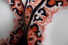 ROYAL CROWN DERBY #3973 IMARI- ORANGE/COBALT SCROLLS- LUNCH PLATE   .....   http://jaapiesfinechinastore.com