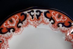 ROYAL CROWN DERBY #3973 IMARI- ORANGE/COBALT SCROLLS- LUNCH PLATE   .....   http://jaapiesfinechinastore.com