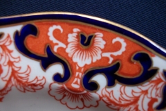 ROYAL CROWN DERBY #3973 IMARI- ORANGE/COBALT SCROLLS- LUNCH PLATE   .....   https://www.jaapiesfinechinastore.com