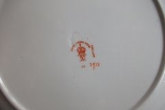 ROYAL CROWN DERBY #3973 IMARI- ORANGE/COBALT SCROLLS- LUNCH PLATE   .....   http://jaapiesfinechinastore.com