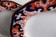 ROYAL CROWN DERBY #3973 IMARI- ORANGE/COBALT SCROLLS-  MEDIUM SERVING PLATTER  14  7/8"    .....   http://jaapiesfinechinastore.com