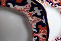 ROYAL CROWN DERBY #3973 IMARI- ORANGE/COBALT SCROLLS-  MEDIUM SERVING PLATTER  14  7/8"    .....   http://jaapiesfinechinastore.com