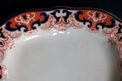 ROYAL CROWN DERBY #3973 IMARI- ORANGE/COBALT SCROLLS-  MEDIUM SERVING PLATTER  14  7/8"    .....   https://www.jaapiesfinechinastore.com