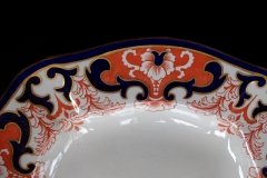 ROYAL CROWN DERBY #3973 IMARI- ORANGE/COBALT SCROLLS-  MEDIUM SERVING PLATTER  14  7/8"    .....   http://jaapiesfinechinastore.com