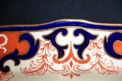 ROYAL CROWN DERBY #3973 IMARI- ORANGE/COBALT SCROLLS-  MEDIUM SERVING PLATTER  14  7/8"    .....   http://jaapiesfinechinastore.com