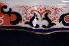 ROYAL CROWN DERBY #3973 IMARI- ORANGE/COBALT SCROLLS-  MEDIUM SERVING PLATTER  14  7/8"    .....   http://jaapiesfinechinastore.com