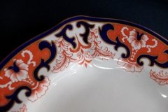 ROYAL CROWN DERBY #3973 IMARI- ORANGE/COBALT SCROLLS-  MEDIUM SERVING PLATTER  14  7/8"    .....   http://jaapiesfinechinastore.com