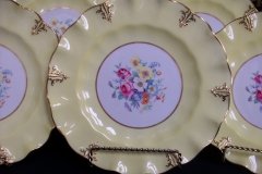 ROYAL CROWN DERBY A315 YELLOW/FLORAL - LUNCH PLATE   .....   http://jaapiesfinechinastore.com