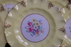 ROYAL CROWN DERBY A315 YELLOW/FLORAL - LUNCH PLATE   .....   https://www.jaapiesfinechinastore.com