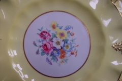 ROYAL CROWN DERBY A315 YELLOW/FLORAL - LUNCH PLATE   .....   https://www.jaapiesfinechinastore.com