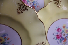 ROYAL CROWN DERBY A315 YELLOW/FLORAL - LUNCH PLATE   .....   https://www.jaapiesfinechinastore.com