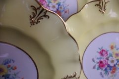 ROYAL CROWN DERBY A315 YELLOW/FLORAL - LUNCH PLATE   .....   http://jaapiesfinechinastore.com