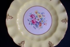 ROYAL CROWN DERBY A315 YELLOW/FLORAL - LUNCH PLATE   .....   http://jaapiesfinechinastore.com