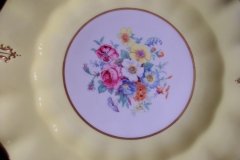 ROYAL CROWN DERBY A315 YELLOW/FLORAL - LUNCH PLATE   .....   http://jaapiesfinechinastore.com