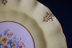 ROYAL CROWN DERBY A315 YELLOW/FLORAL - LUNCH PLATE   .....   https://www.jaapiesfinechinastore.com