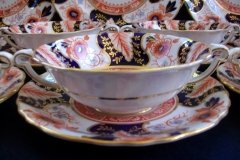 ROYAL CROWN DERBY BATTERSEA  A254  IMARI-  SOUP BOWL & SAUCER ..... http://jaapiesfinechinastore.com