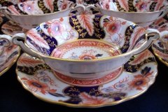 ROYAL CROWN DERBY BATTERSEA  A254  IMARI-  SOUP BOWL & SAUCER ..... http://jaapiesfinechinastore.com