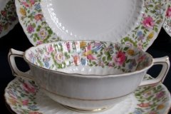 ROYAL CROWN DERBY- COTSWOLD #A1010- SOUP BOWL  & SAUCER    .....   http://jaapiesfinechinastore.com
