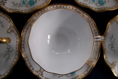 ROYAL CROWN DERBY- ROYAL AQUA FLORAL A1186- CUP & SAUCER   .....   https://www.jaapiesfinechinastore.com