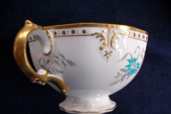 ROYAL CROWN DERBY- ROYAL AQUA FLORAL A1186- CUP & SAUCER   .....   https://www.jaapiesfinechinastore.com