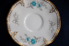 ROYAL CROWN DERBY- ROYAL AQUA FLORAL A1186- CUP & SAUCER   .....   https://www.jaapiesfinechinastore.com