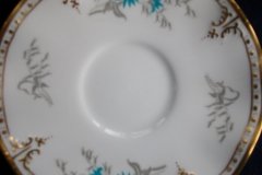 ROYAL CROWN DERBY- ROYAL AQUA FLORAL A1186- CUP & SAUCER   .....   http://jaapiesfinechinastore.com