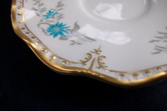 ROYAL CROWN DERBY- ROYAL AQUA FLORAL A1186- CUP & SAUCER   .....   https://www.jaapiesfinechinastore.com