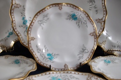 ROYAL CROWN DERBY- ROYAL AQUA FLORAL A1186-  BREAD & BUTTER PLATE   .....https://www.jaapiesfinechinastore.com