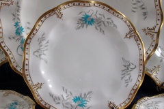 ROYAL CROWN DERBY- ROYAL AQUA FLORAL A1186-  BREAD & BUTTER PLATE   .....https://www.jaapiesfinechinastore.com