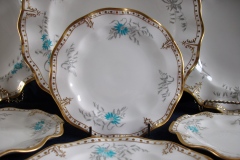 ROYAL CROWN DERBY- ROYAL AQUA FLORAL A1186-  BREAD & BUTTER PLATE   .....https://www.jaapiesfinechinastore.com