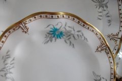 ROYAL CROWN DERBY- ROYAL AQUA FLORAL A1186-  BREAD & BUTTER PLATE   .....http://jaapiesfinechinastore.com