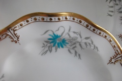 ROYAL CROWN DERBY- ROYAL AQUA FLORAL A1186-  BREAD & BUTTER PLATE   .....https://www.jaapiesfinechinastore.com