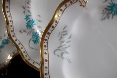 ROYAL CROWN DERBY- ROYAL AQUA FLORAL A1186-  BREAD & BUTTER PLATE   .....https://www.jaapiesfinechinastore.com