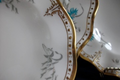 ROYAL CROWN DERBY- ROYAL AQUA FLORAL A1186-  BREAD & BUTTER PLATE   .....https://www.jaapiesfinechinastore.com