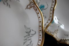 ROYAL CROWN DERBY- ROYAL AQUA FLORAL A1186-  BREAD & BUTTER PLATE   .....http://jaapiesfinechinastore.com