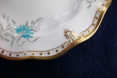 ROYAL CROWN DERBY- ROYAL AQUA FLORAL A1186-  BREAD & BUTTER PLATE   .....http://jaapiesfinechinastore.com