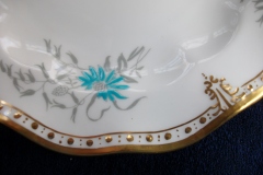 ROYAL CROWN DERBY- ROYAL AQUA FLORAL A1186-  BREAD & BUTTER PLATE   .....https://www.jaapiesfinechinastore.com