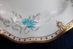 ROYAL CROWN DERBY- ROYAL AQUA FLORAL A1186-  BREAD & BUTTER PLATE   .....http://jaapiesfinechinastore.com