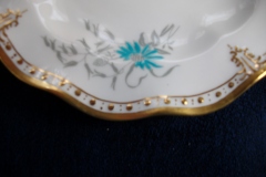 ROYAL CROWN DERBY- ROYAL AQUA FLORAL A1186-  BREAD & BUTTER PLATE   .....https://www.jaapiesfinechinastore.com