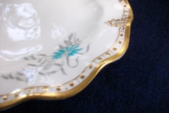 ROYAL CROWN DERBY- ROYAL AQUA FLORAL A1186-  BREAD & BUTTER PLATE   .....https://www.jaapiesfinechinastore.com