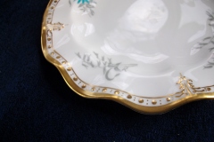 ROYAL CROWN DERBY- ROYAL AQUA FLORAL A1186-  BREAD & BUTTER PLATE   .....https://www.jaapiesfinechinastore.com