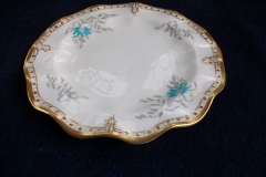 ROYAL CROWN DERBY- ROYAL AQUA FLORAL A1186-  BREAD & BUTTER PLATE   .....https://www.jaapiesfinechinastore.com