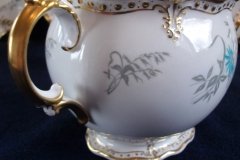 ROYAL CROWN DERBY- ROYAL AQUA FLORAL A1186- COVERED SUGAR BOWL  .....   http://jaapiesfinechinastore.com