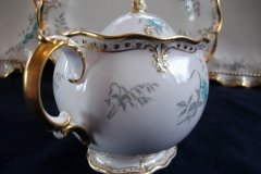 ROYAL CROWN DERBY- ROYAL AQUA FLORAL A1186- COVERED SUGAR BOWL  .....   http://jaapiesfinechinastore.com