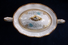 ROYAL CROWN DERBY- ROYAL AQUA FLORAL A1186- COVERED SUGAR BOWL  .....   https://www.jaapiesfinechinastore.com